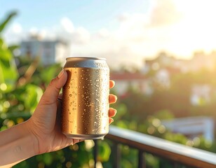 A sophisticated bottle of golden perfume exuding luxury and elegance, set against a backdrop of shimmering bokeh lights