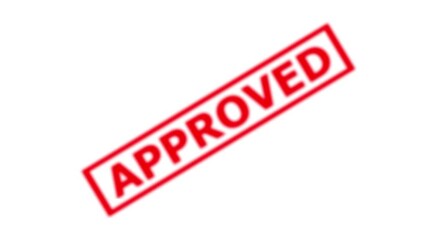 approved rubber stamp animation 4k resolution. "APPROVED" stamping rubber stamp animation background alpha channel included. Animation of approved text label stamp Stamp with the word Approved 4k