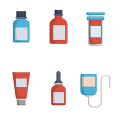 Medicine Bottle Set Illustration