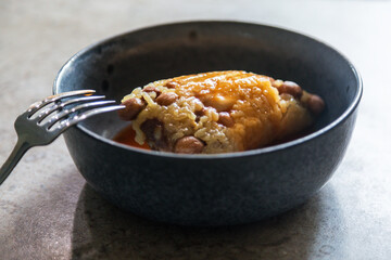 Teochew rice dumplings with traditional sweet and spicy sauce