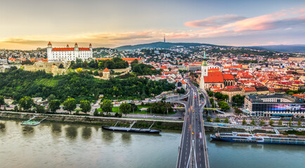 Bratislava at Sunset, Slovakia