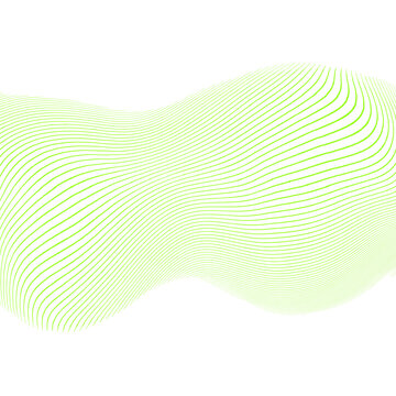 Ondas abstractas con l&iacute;neas verdes fluidas en estilo minimalista para fondo moderno
