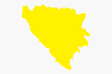 Obraz premium Vector graphic artwork suitable for print and web containing flat detailed map of BOSNIA AND HERZEGOVINA