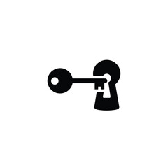 Key and Keyhole – Access & Security Minimal Vector Icon