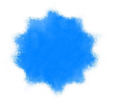 Blue watercolor splash isolated on transparent background. Hand-drawn paint stain with soft edges for design, background, or overlay. PNG