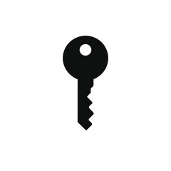 Round Head Modern Key – Clean Minimal Silhouette Icon