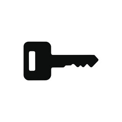 Simple House Key Silhouette – Minimal Vector Icon
