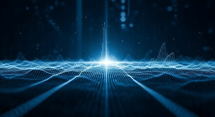 Digital Energy Waves Flowing Through Cyberspace.