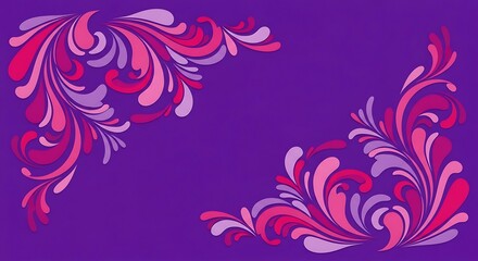 Elegant Floral Swirls Corner Frame Design.