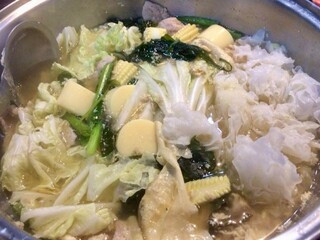 Hotpot boiling mixed vegetables, mushrooms and fresh food in Thai shabu hotpot
