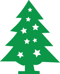 christmas tree vector illustration
