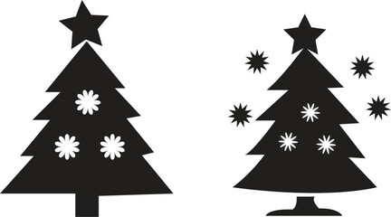 Fototapeta premium set of christmas tree icons