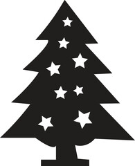 christmas tree vector single icon 
