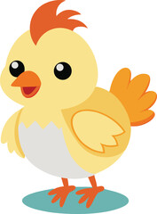 Baby chicken on transparent background