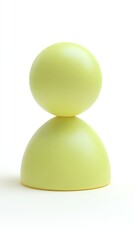 Green sphere balanced on a green dome, simple and elegant.