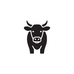 Illustration of a cow, standing in a field, this simple yet powerful image captures the essence of agriculture and the beauty of farm animals