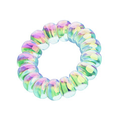 Obraz premium Chrome 3D Abstract Shape PNG Template