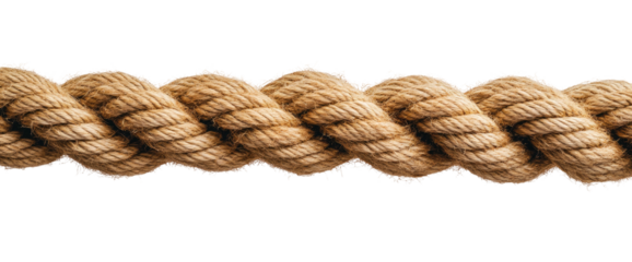 Thick twisted natural rope on black, fills frame