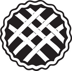 Black and white pie crust pastry baking