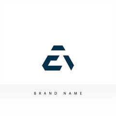 Modern Geometric Monogram AE Logo for Brand Identity