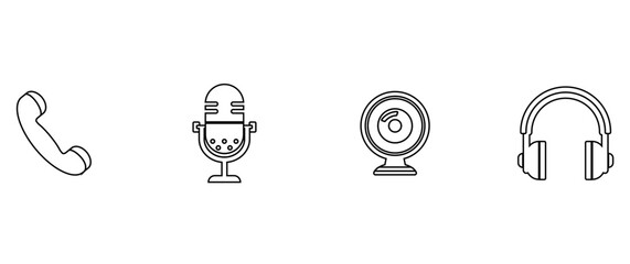 audio set icon set