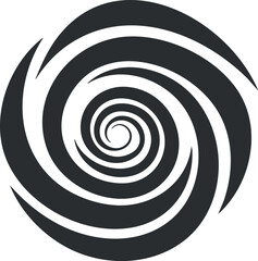 Fototapeta premium Black and white spiral swirl pattern creating a hypnotic and dynamic abstract design.