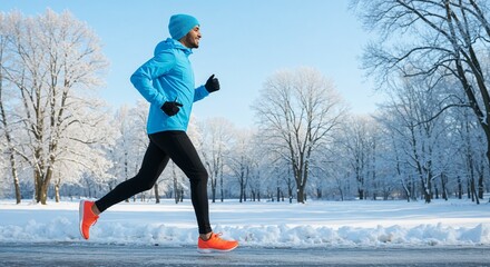 jogger in winter gear