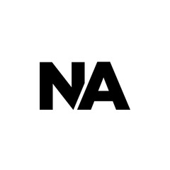 Letter N and A, NA logo design template. Minimal monogram initial based logotype.