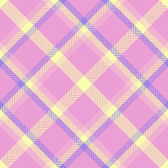 Shape vector pattern texture, majestic background plaid fabric. Sexy check seamless tartan textile in light and pink colors.
