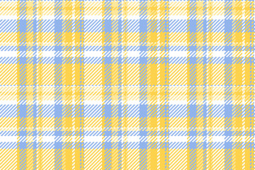 Seamless plaid pattern. Yellow and blue hues create a classic, textured backdrop. Ideal for textiles, backgrounds, or design projects.