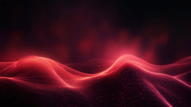 Abstract red energy wave background with glowing light
