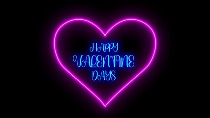 Happy valentines day greeting animation text, lettering with love heart. happy valentines day text with romantic hearts. valentines day hearts, love and passion 14 February and anniversary 4k motion - Powered by Adobe