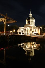 Morschpoort, Leiden, Netherlands, by night.