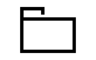 Folder icon in line style design isolated