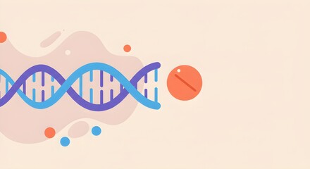 DNA strand and red pill. Genetic engineering concept for medicine. Scientific research in pharmacology and molecular biology.