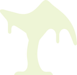 Stylized Tree Silhouette with Dripping Canopy Whimsical Organic Design Evokes Nature's Imperfection Artistic Interpretation of a Tree Silhouette