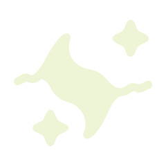 Abstract Dreamscape of Organic Shapes and Starry Accents Creating a Whimsical and Playful Composition