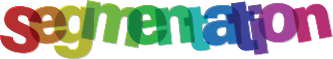 Segmentation Colorful Word Design with Transparent Layers for Marketing Strategy and Data Analysis