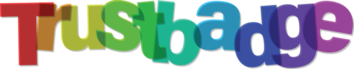 Trustbadge Transparent Colorful Letters for Online Security and Customer Confidence in Ecommerce Businesses