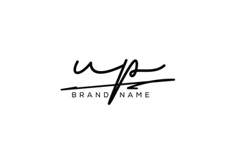 UP letter elegant cursive beauty handwriting logo. symbol design| typography logo| creative mark| corporate identity| signature logo.