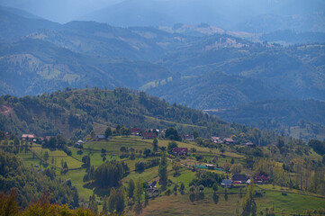 Fototapeta premium alpine rural landscape near Brasov Magura Transylvania Romania