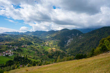 Obraz premium alpine rural landscape near Brasov Magura Transylvania Romania