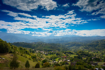 Obraz premium alpine rural landscape near Brasov Magura Transylvania Romania