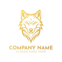 Obraz premium Wolf Head Logo Design