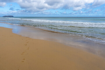 View of Porto Santo beach in Madeira, Portugal