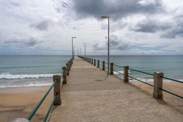 Obraz premium Pier of Porto Santo Island beach in Madeira, Portugal