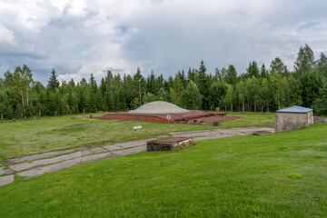 Exterior of Plokstine soviet nuclear missile base in Lithuania