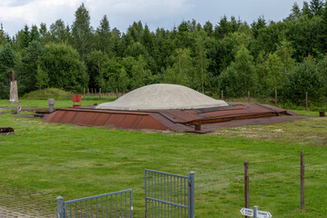 Exterior of Plokstine soviet nuclear missile base in Lithuania