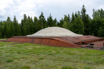 Exterior of Plokstine soviet nuclear missile base in Lithuania