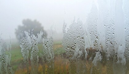 Rain, fog, condensation, window, background, glass, abstract, closeup, surface, moisture create a serene, atmospheric scene where tiny water droplets form delicate patterns, blurring light softly and 